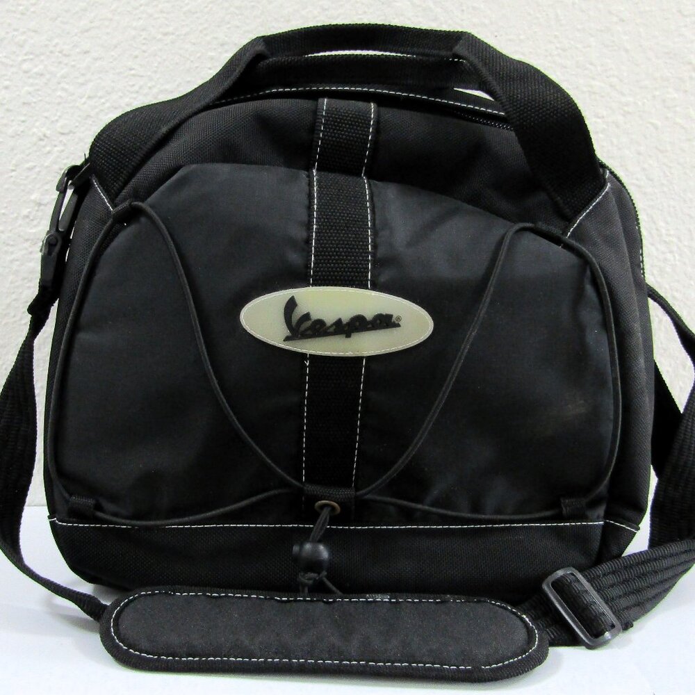 Vespa Black Nylon Case with Handles and Shoulder Strap